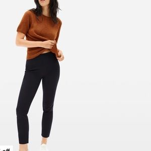 Everlane Side-Zip Stretch Cotton Pants in Black Sz 2